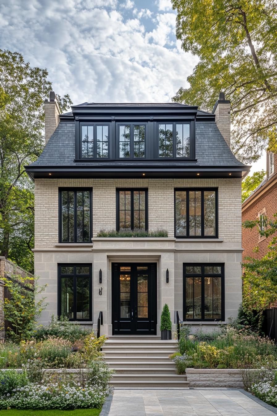 Sophisticated Stone Haven with Modern French Flair