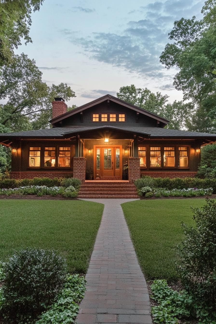 A Twilight Farmhouse with Lantern Warmth
