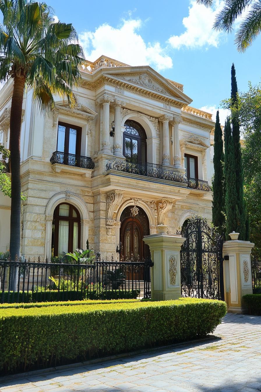 Luxurious mansion with classical architecture