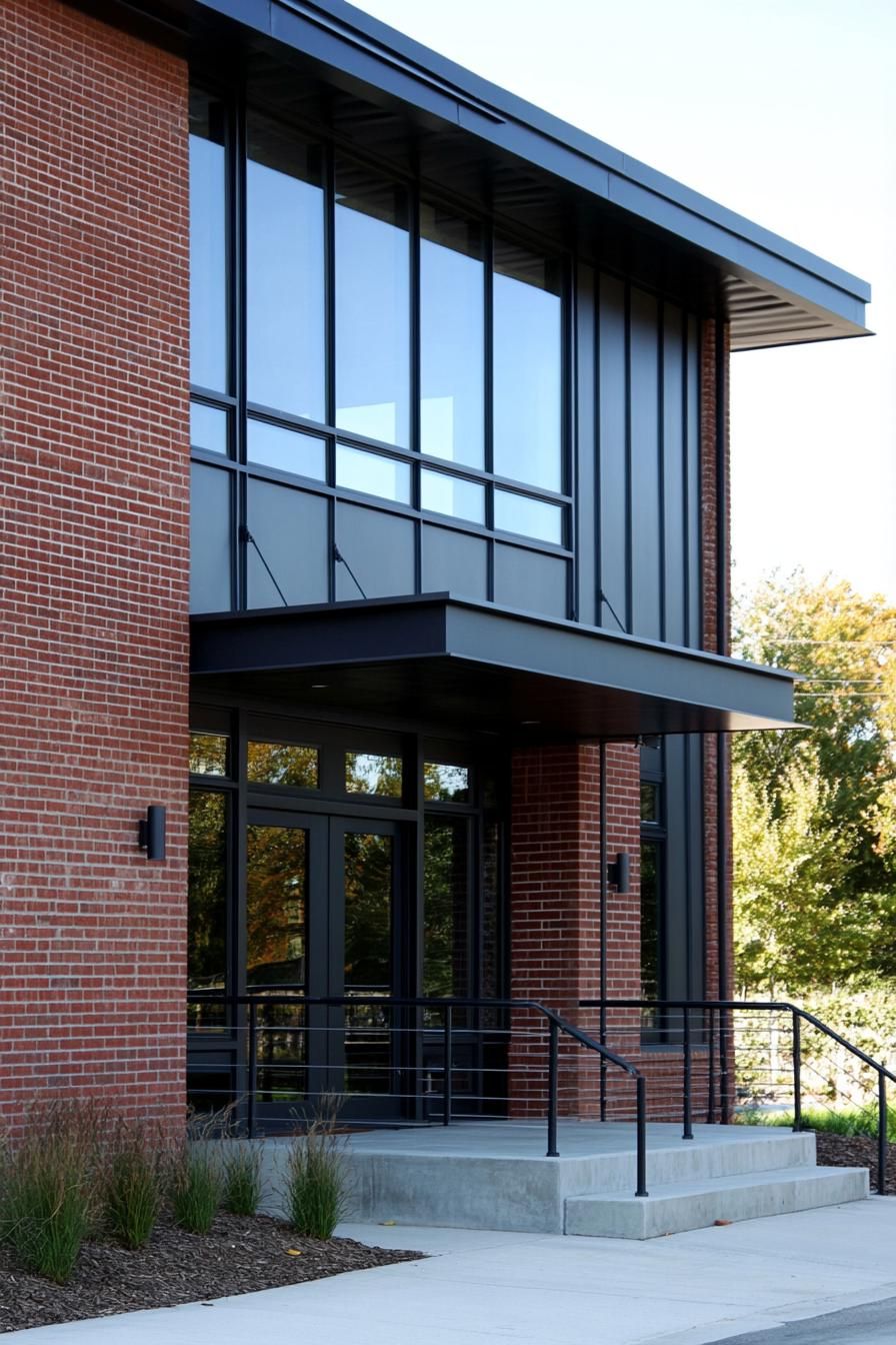 Red Brick Rendezvous with Steel Flair