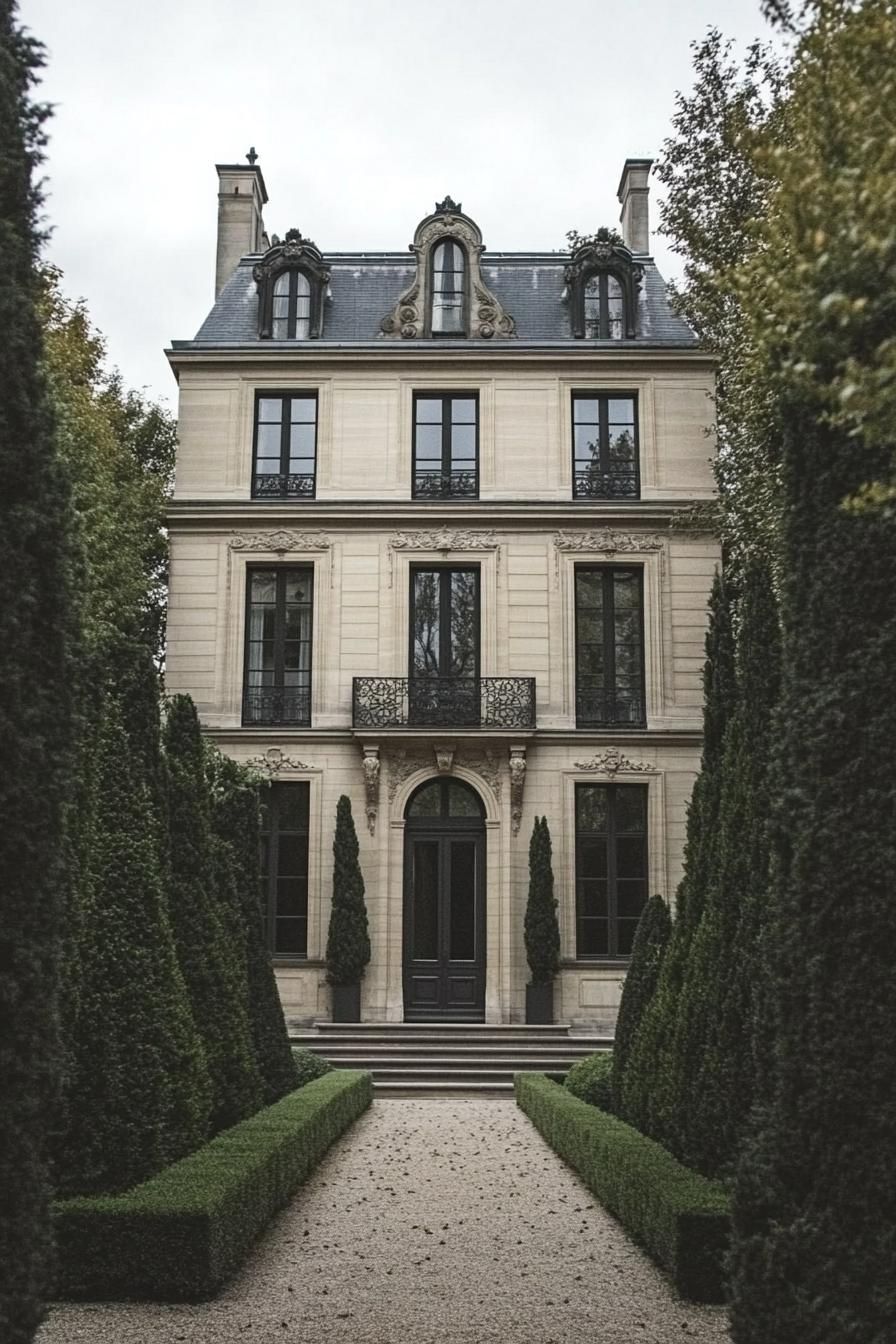 Elegant chateau with a classic French facade