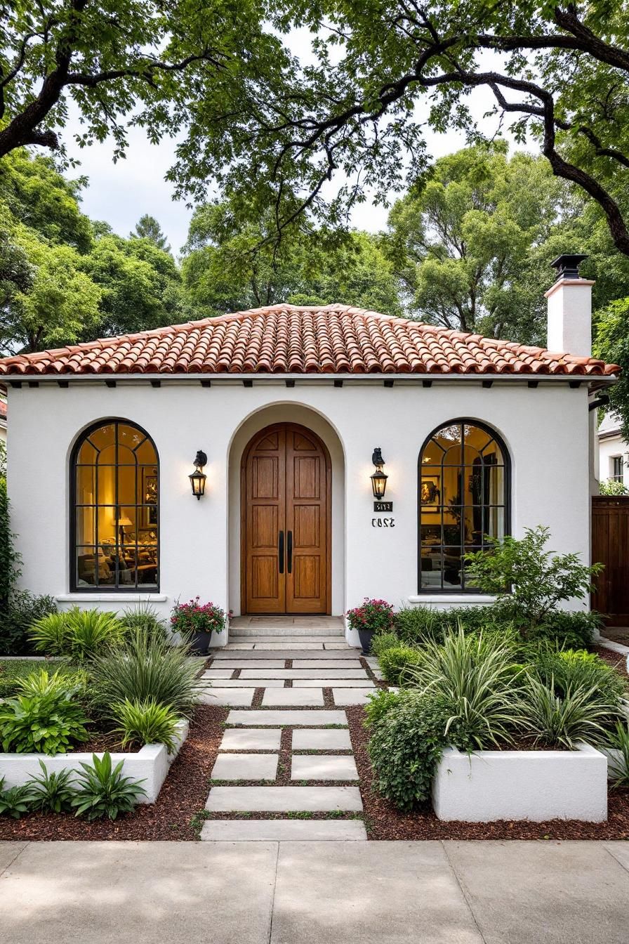 Charming Spanish bungalow with terracotta roof and lush garden