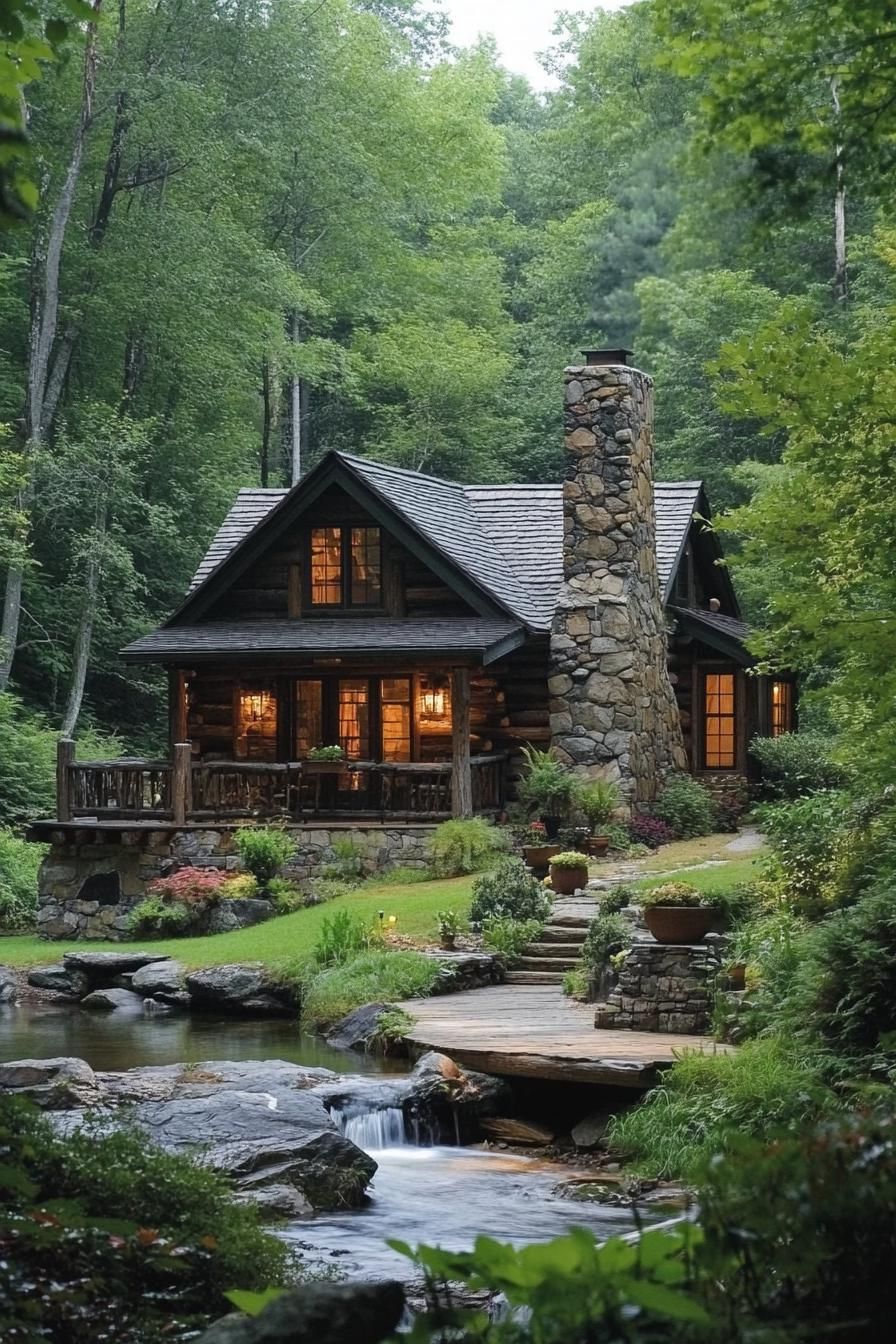 Rustic Brookside Haven