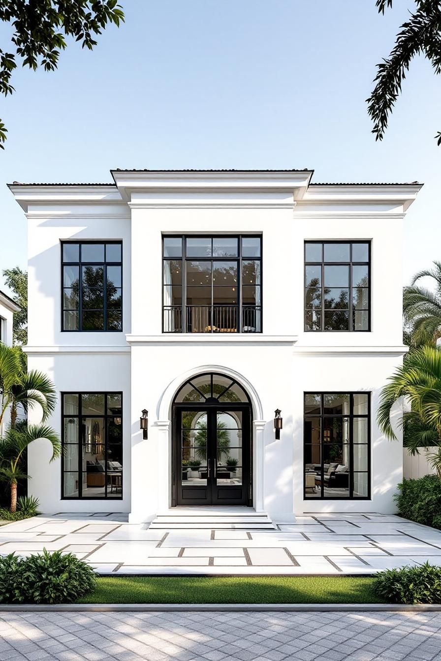 Sophisticated Neoclassical Delight with Palm Fringe