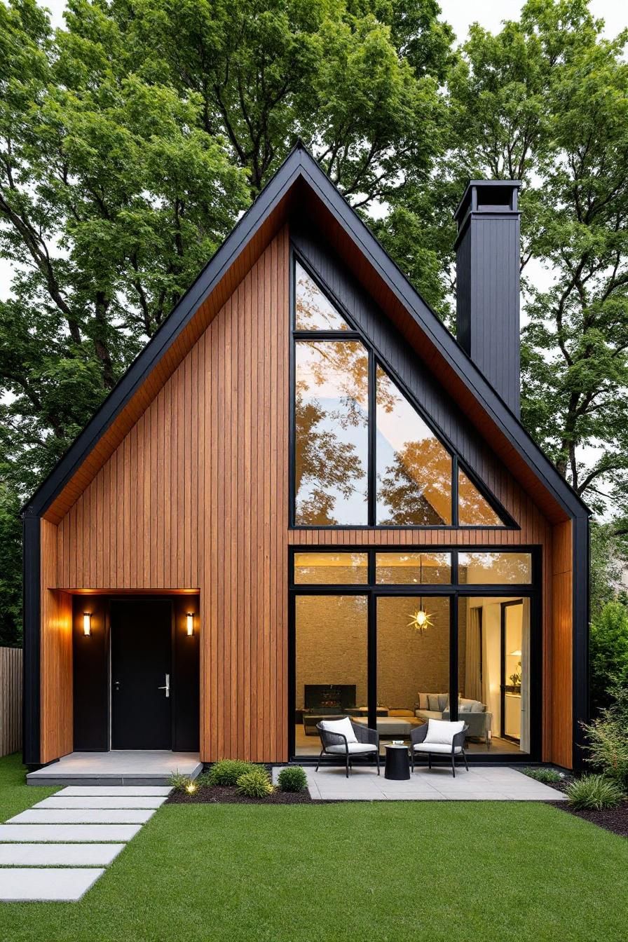 Angular A-Frame with Tall Windows