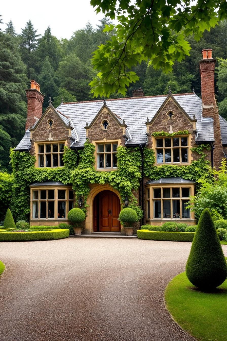 Fairytale Facade with Evergreen Charm