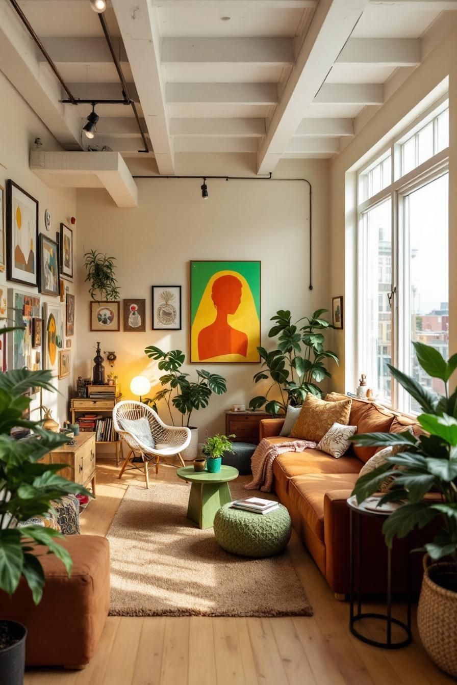 Color-Drenched Loft Nest for the Imaginative Mind
