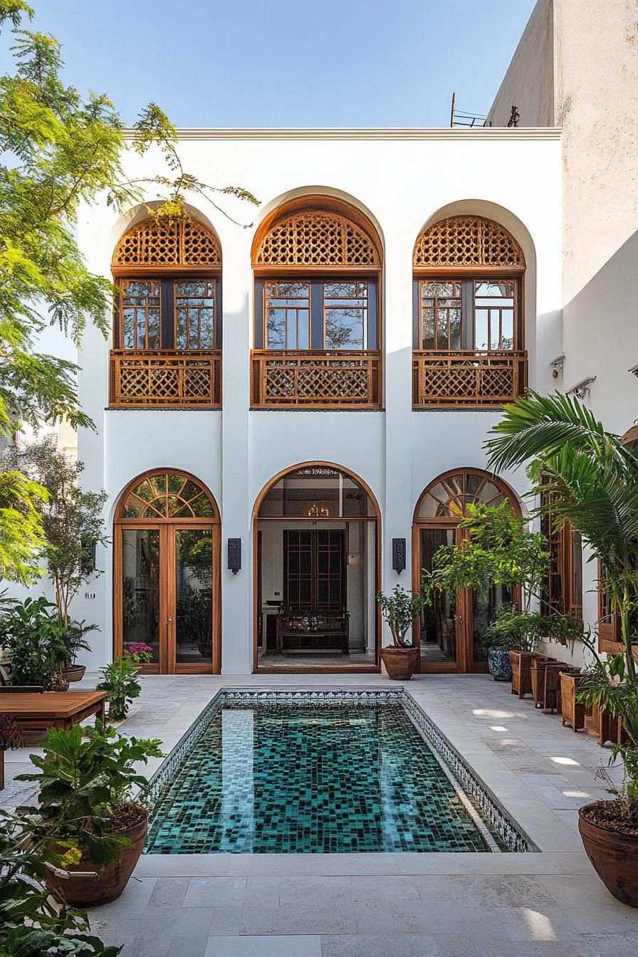 Charming villa with arches and a pool