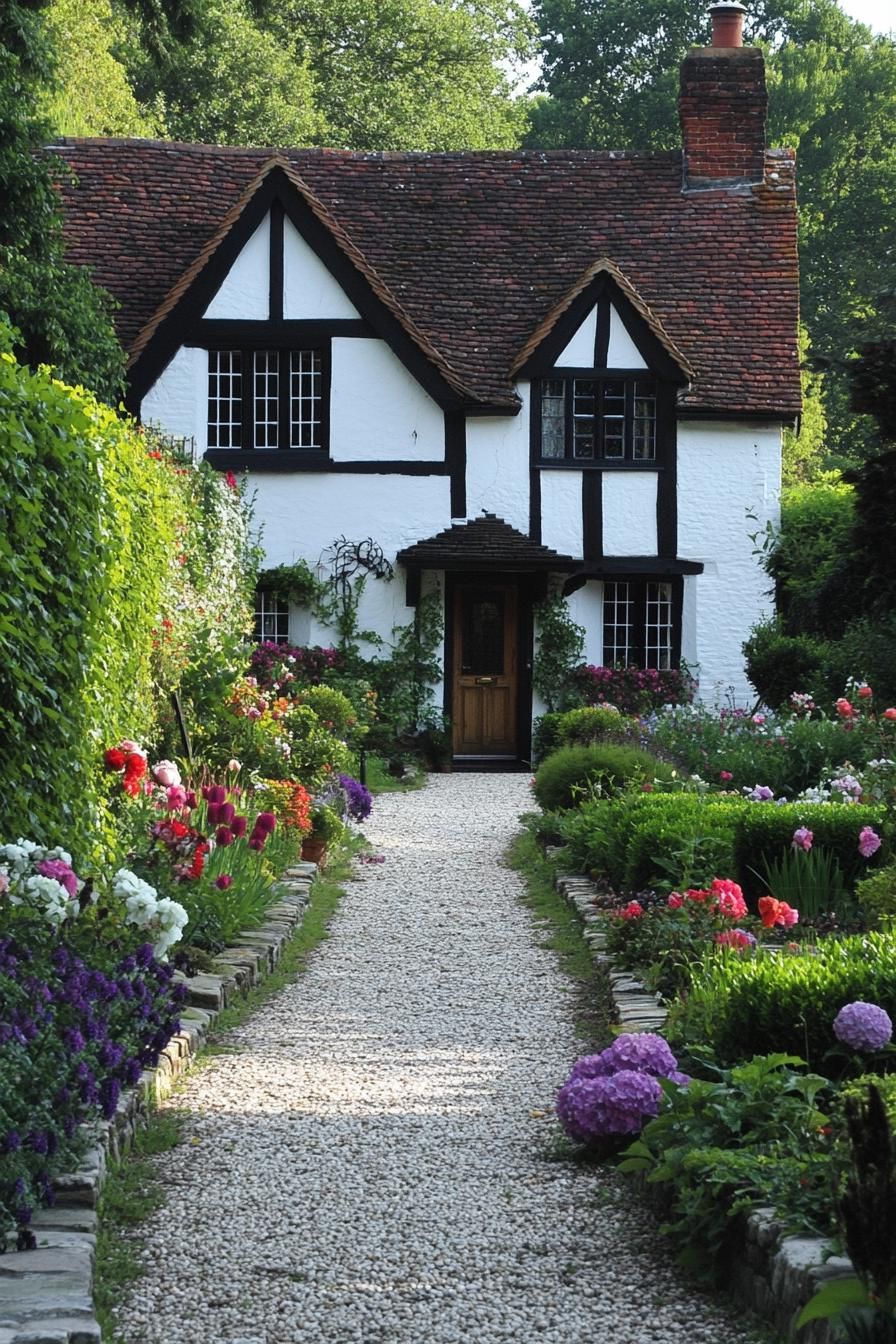 Charming Tudor Hideaway With Floral Pathway