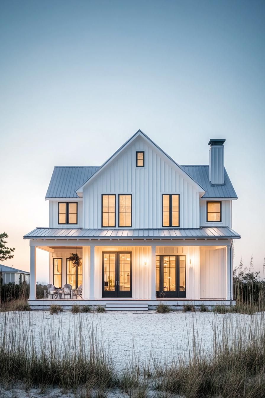 Symmetrical Seaside Chalet