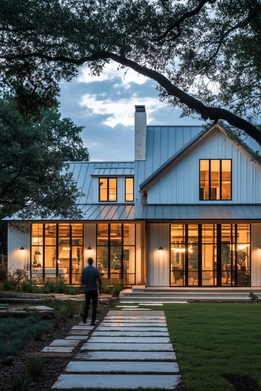 Moonlit Haven with Gleaming Windows