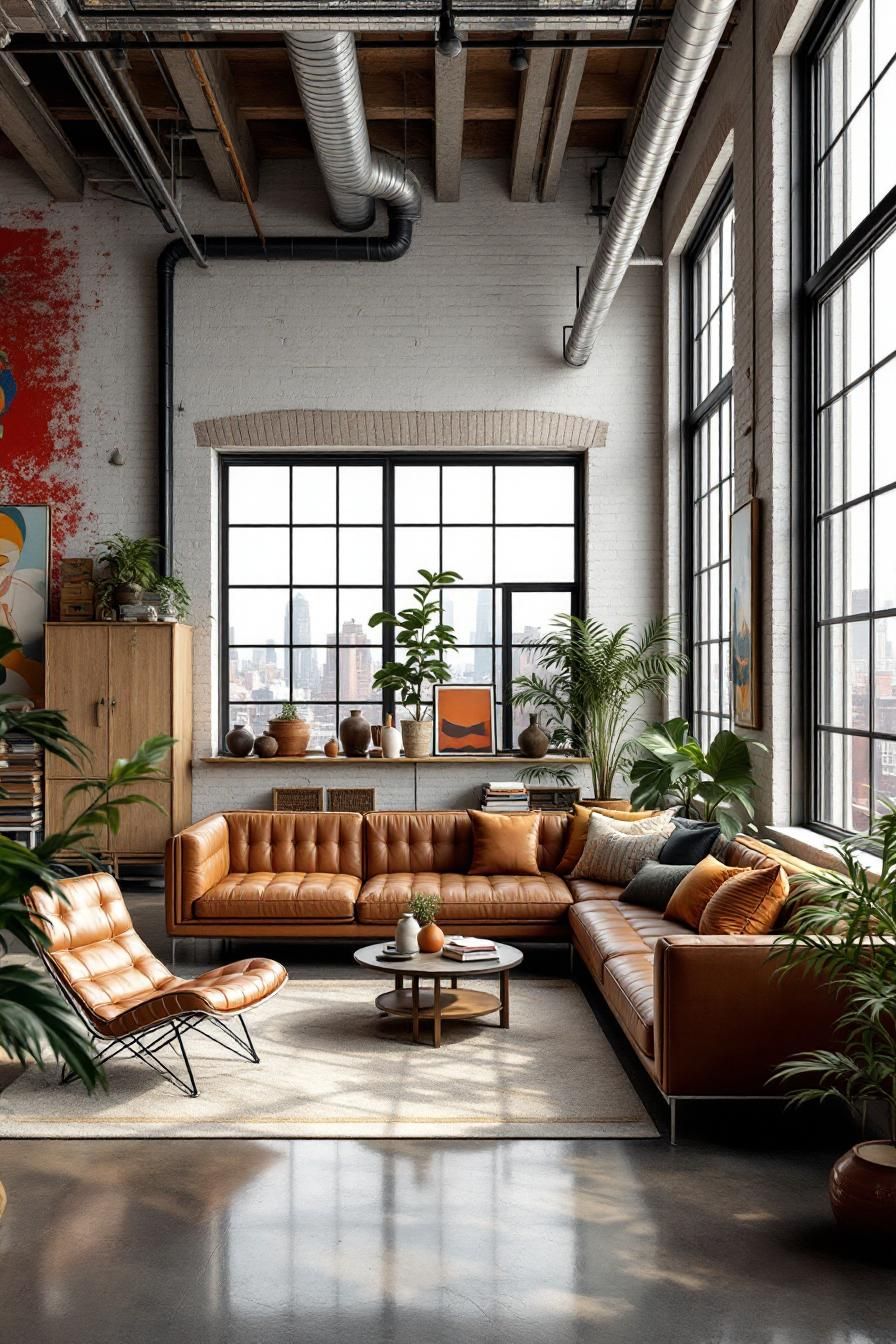 Loft of Light and Leather: A Luscious Urban Retreat