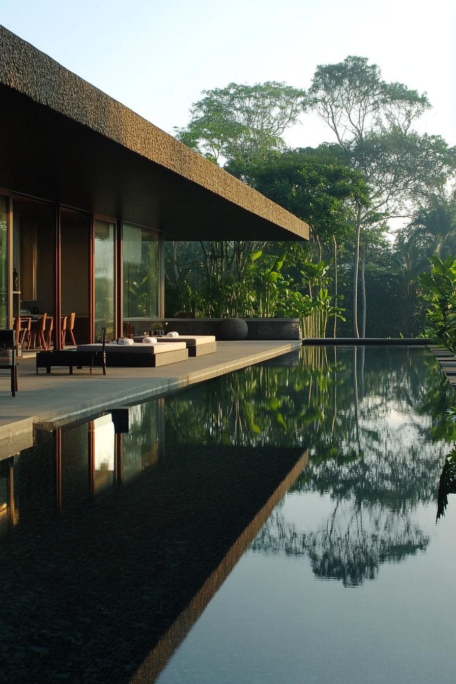 Tropical villa with infinity pool