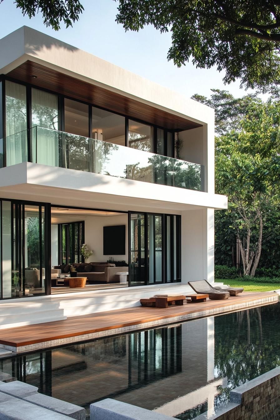 Modern Thai house with sleek design and pool