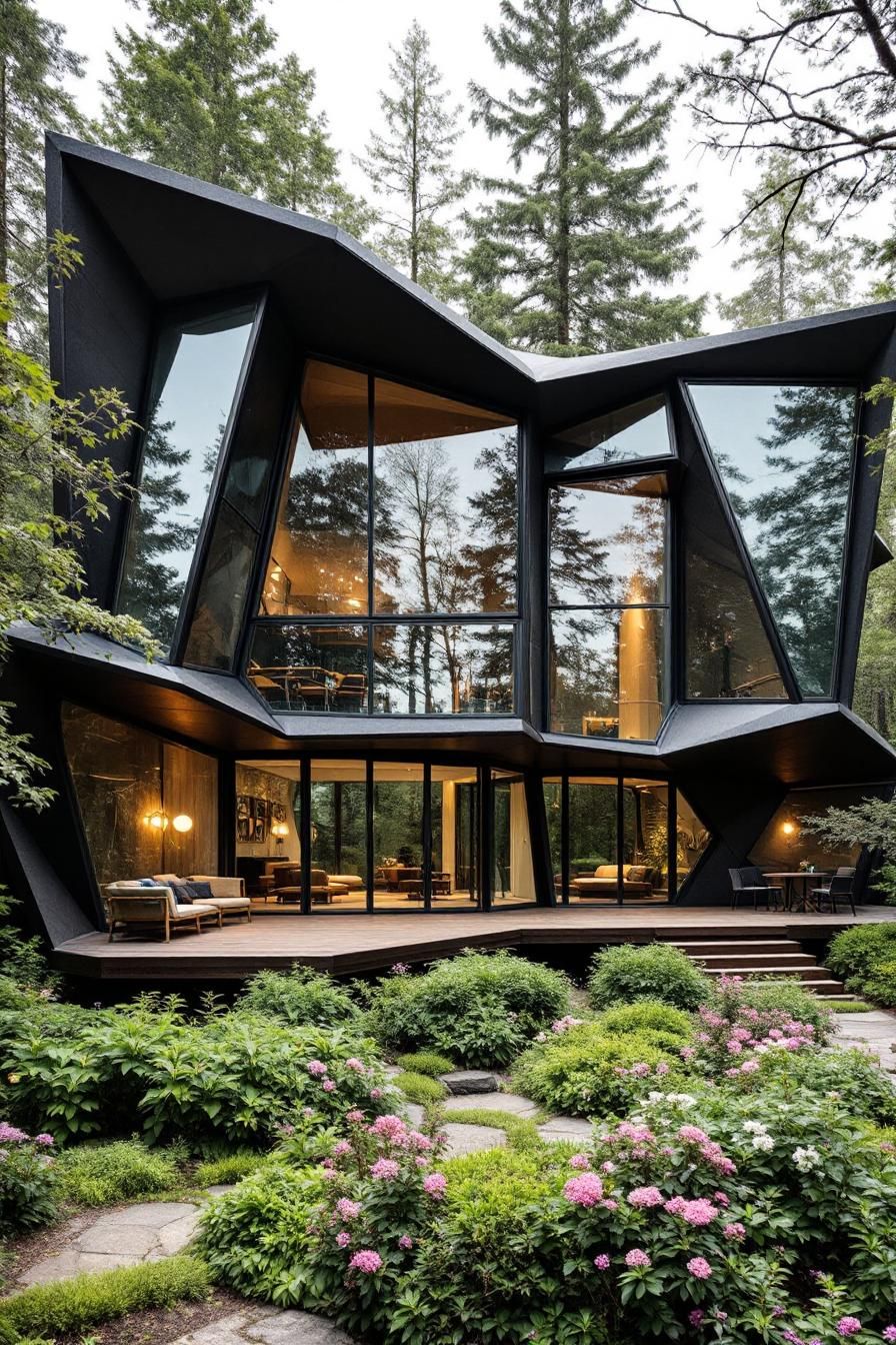 Forest Facade: A Glassy Getaway
