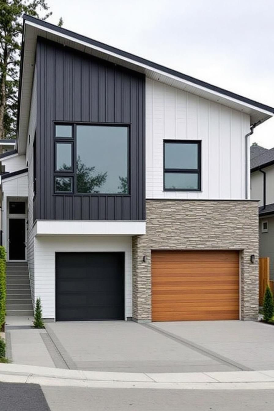 Modern house with a sleek skillion roof