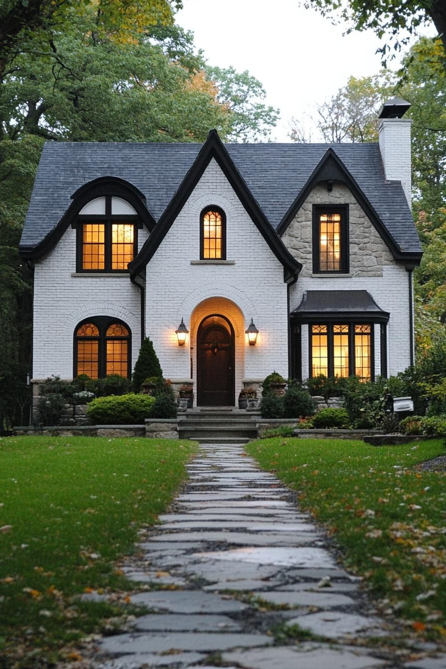 Storybook Charm With Lighted Windows
