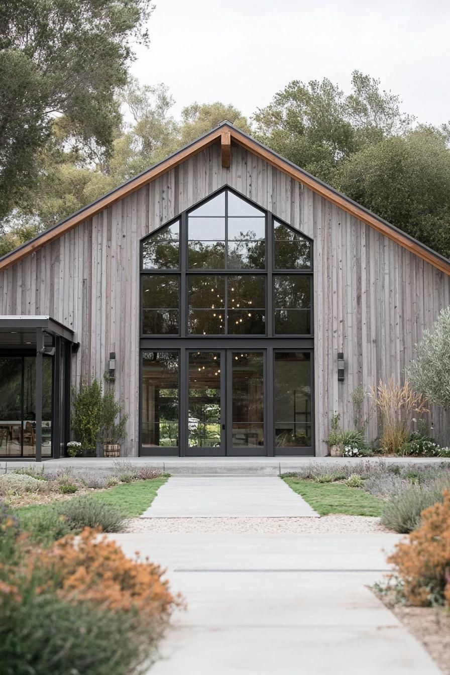 Barn house with a modern gable design