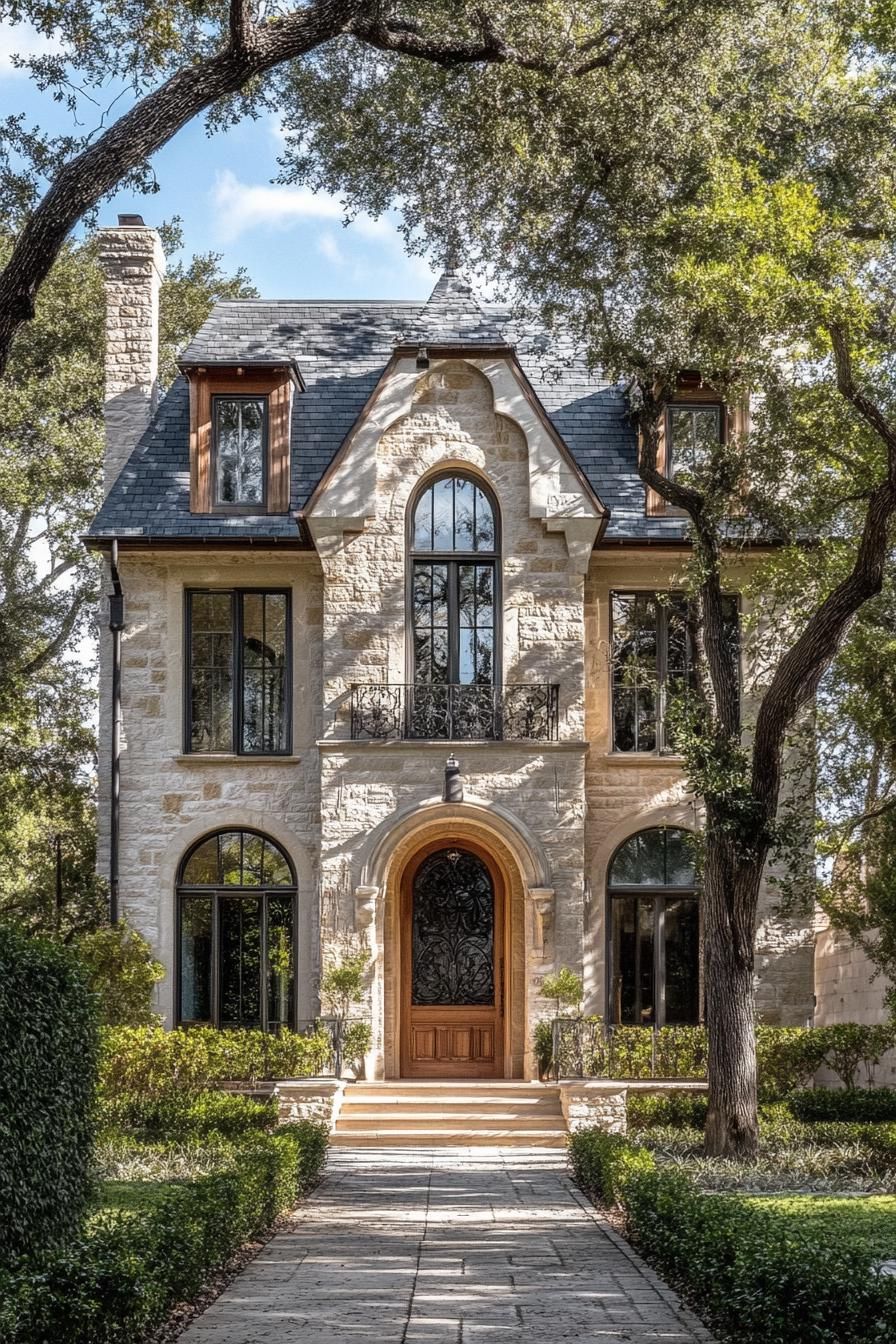 Elegant Retreat with Stone-Built Whimsy