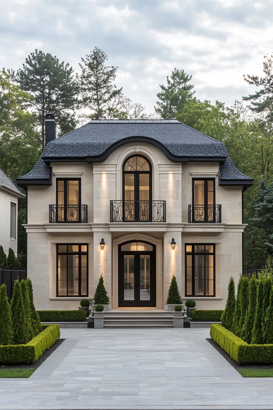 Neoclassical Serenity with Curved Grace