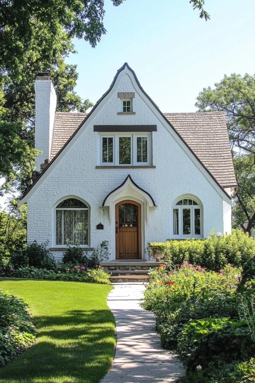 Quirky White Cottage with Arched Appeal