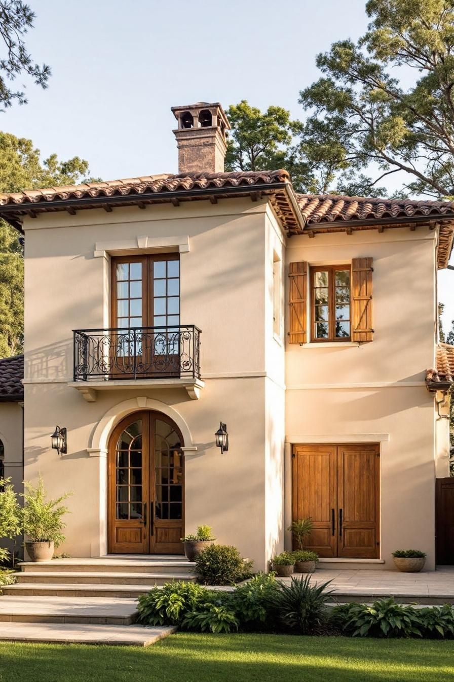 Rustic Reverie: A Modern French Façade