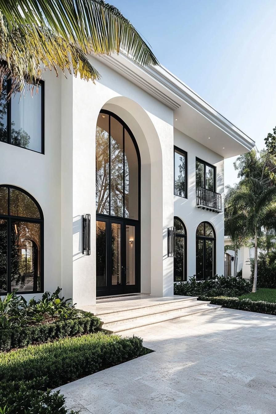 Refined Neoclassical Oasis with Palm Flair