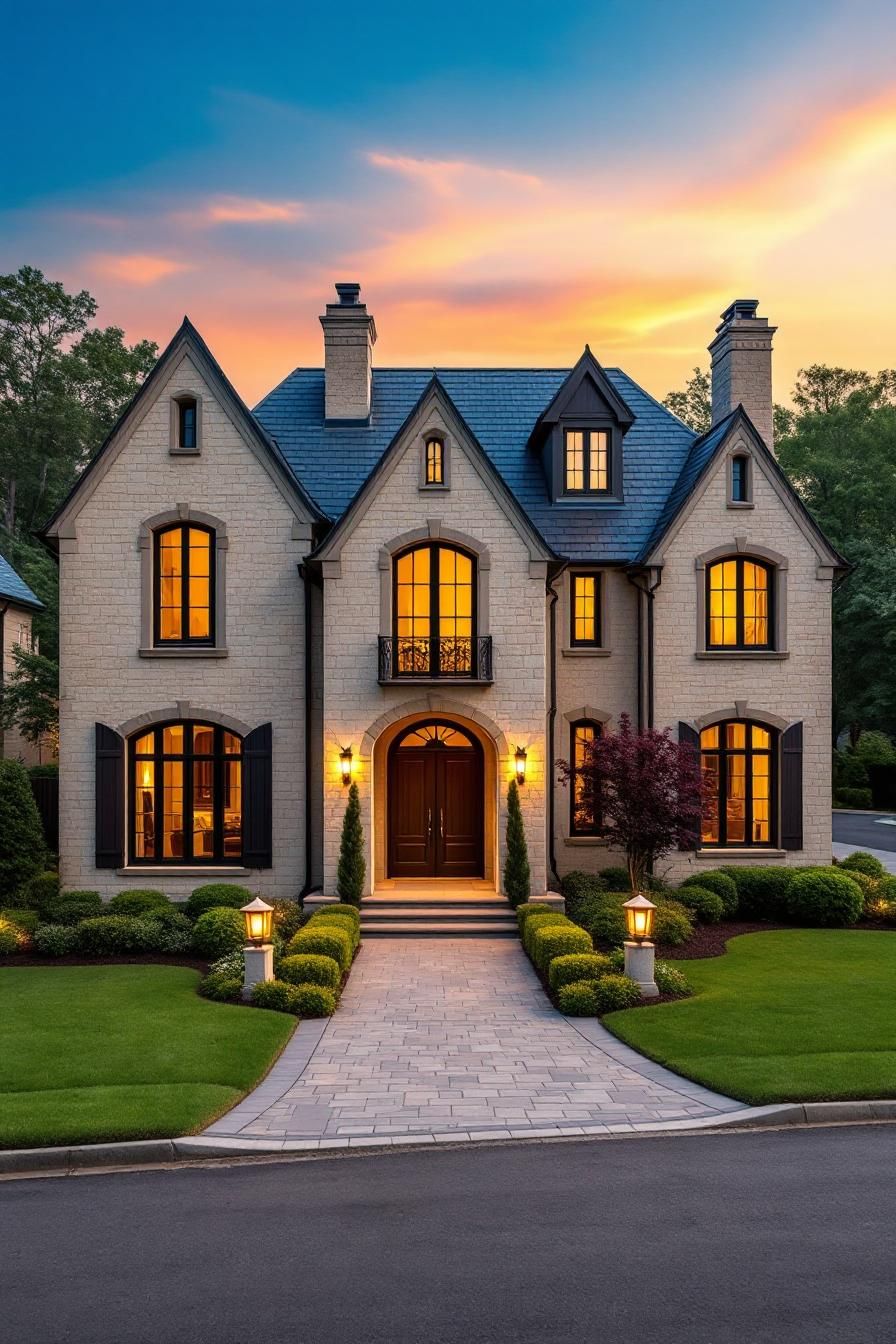 French Fantasy: Twinkling Elegance at Sunset