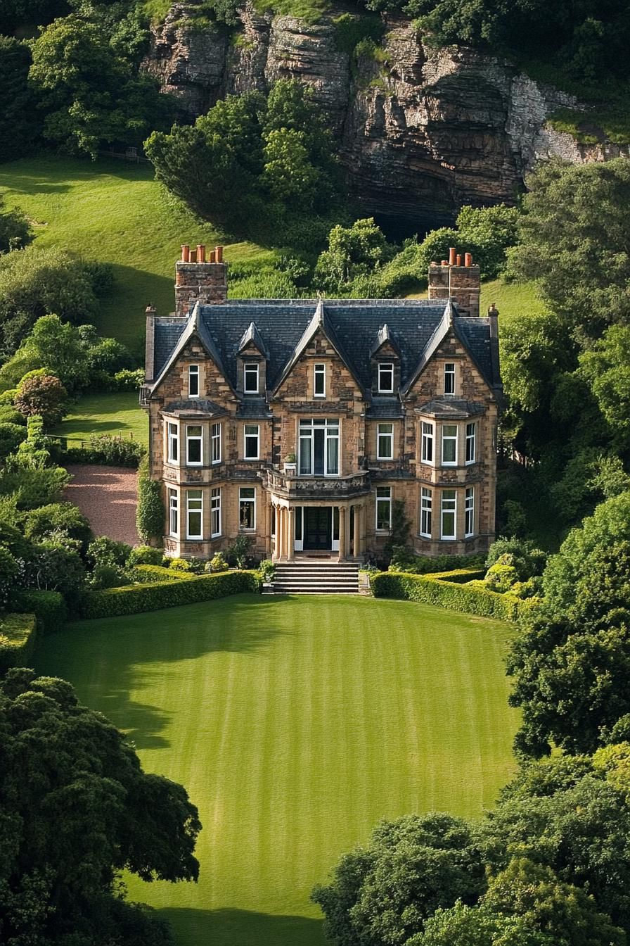 Ancestral Manor With Verdant Carpet