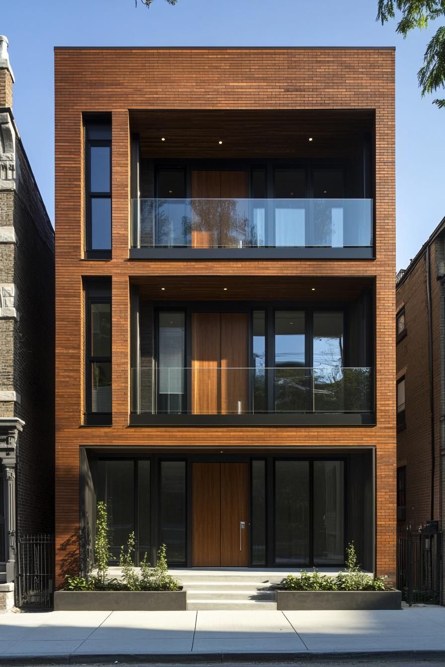 A Brick-Tastic Abode with Sleek Reflections