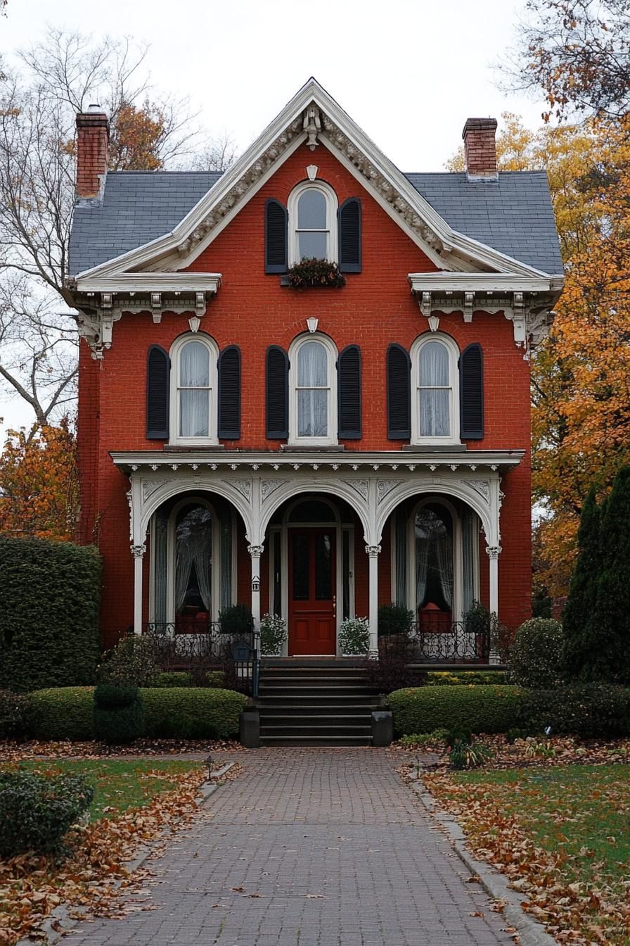 Elegant Georgian house with arched windows