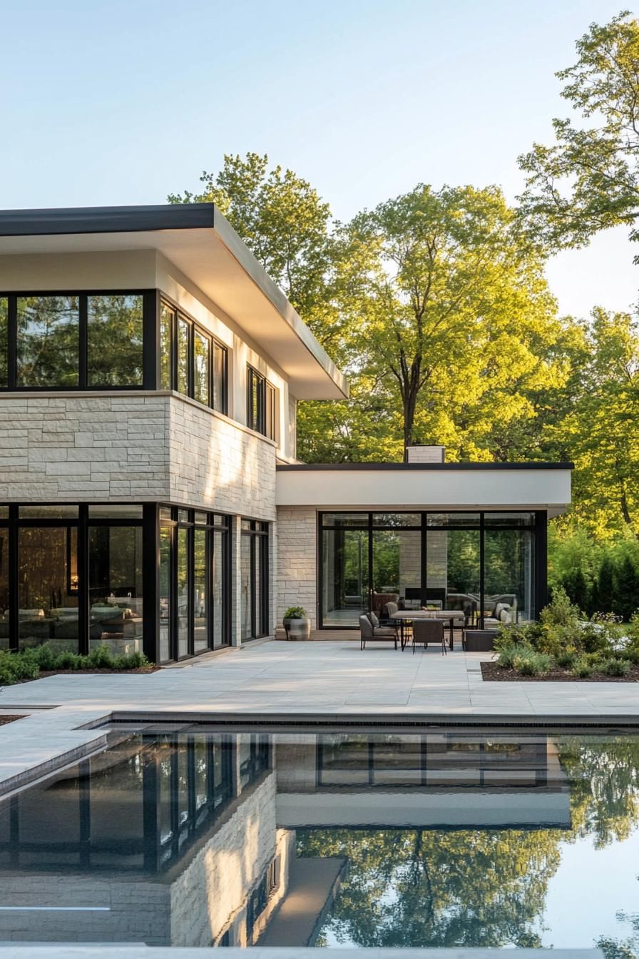 A Modern Oasis of Glass and Stone
