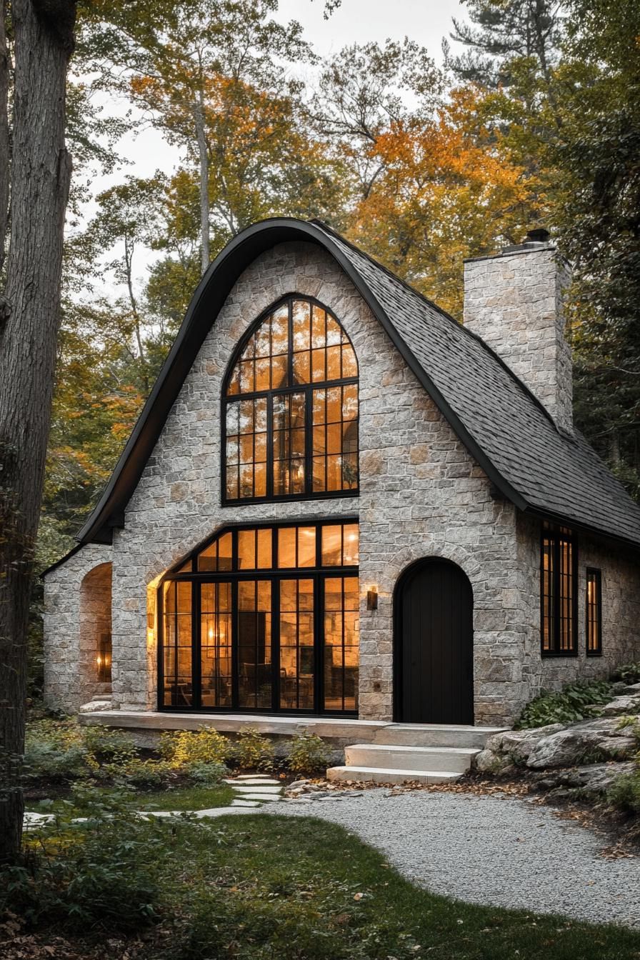Charming Stone Cottage with Arched Elegance