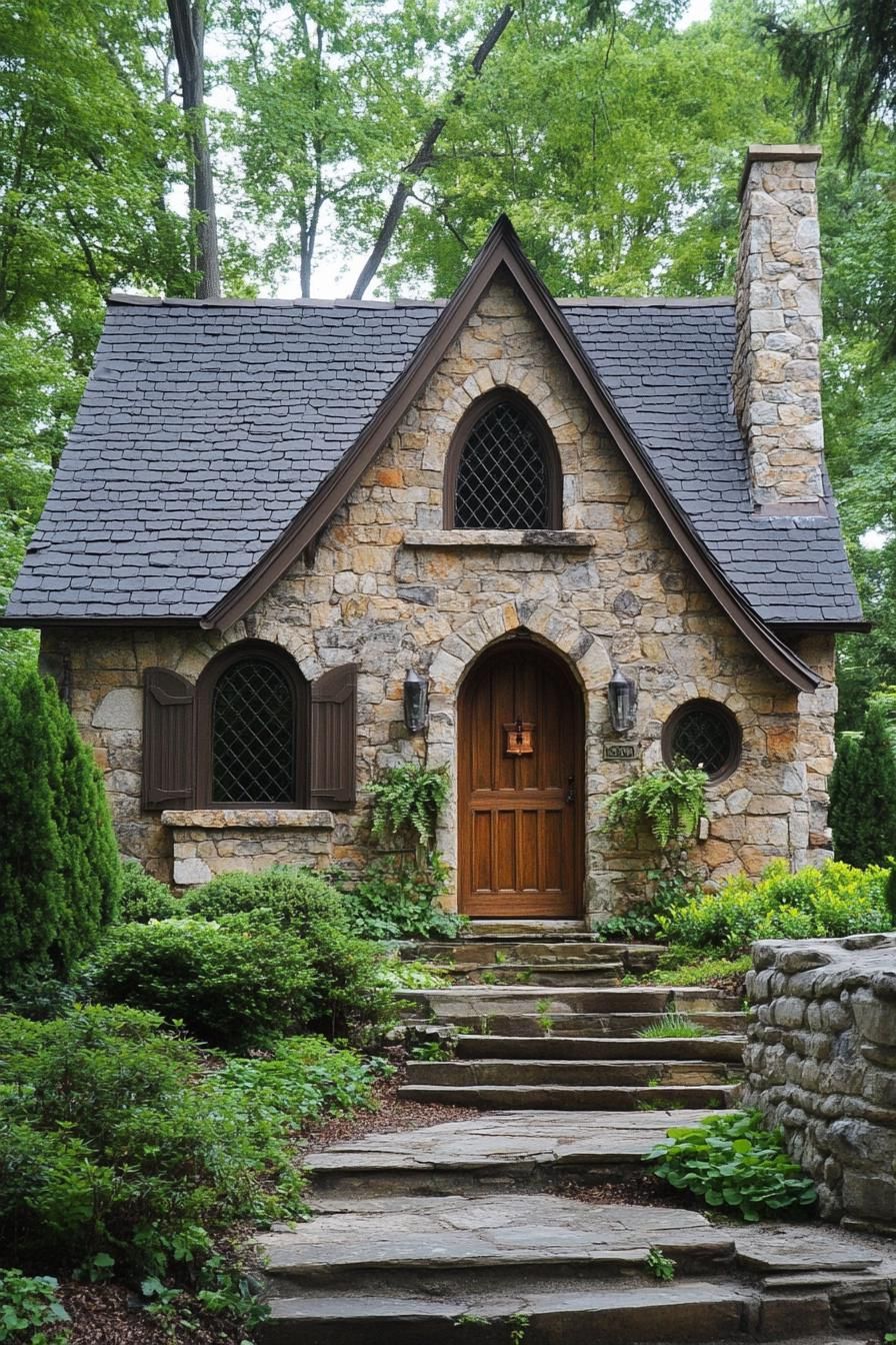 Fairy Tale Stone Cottage with Enchanting Entry
