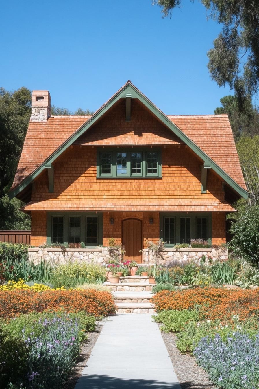 Charming cottage with a lush garden in front