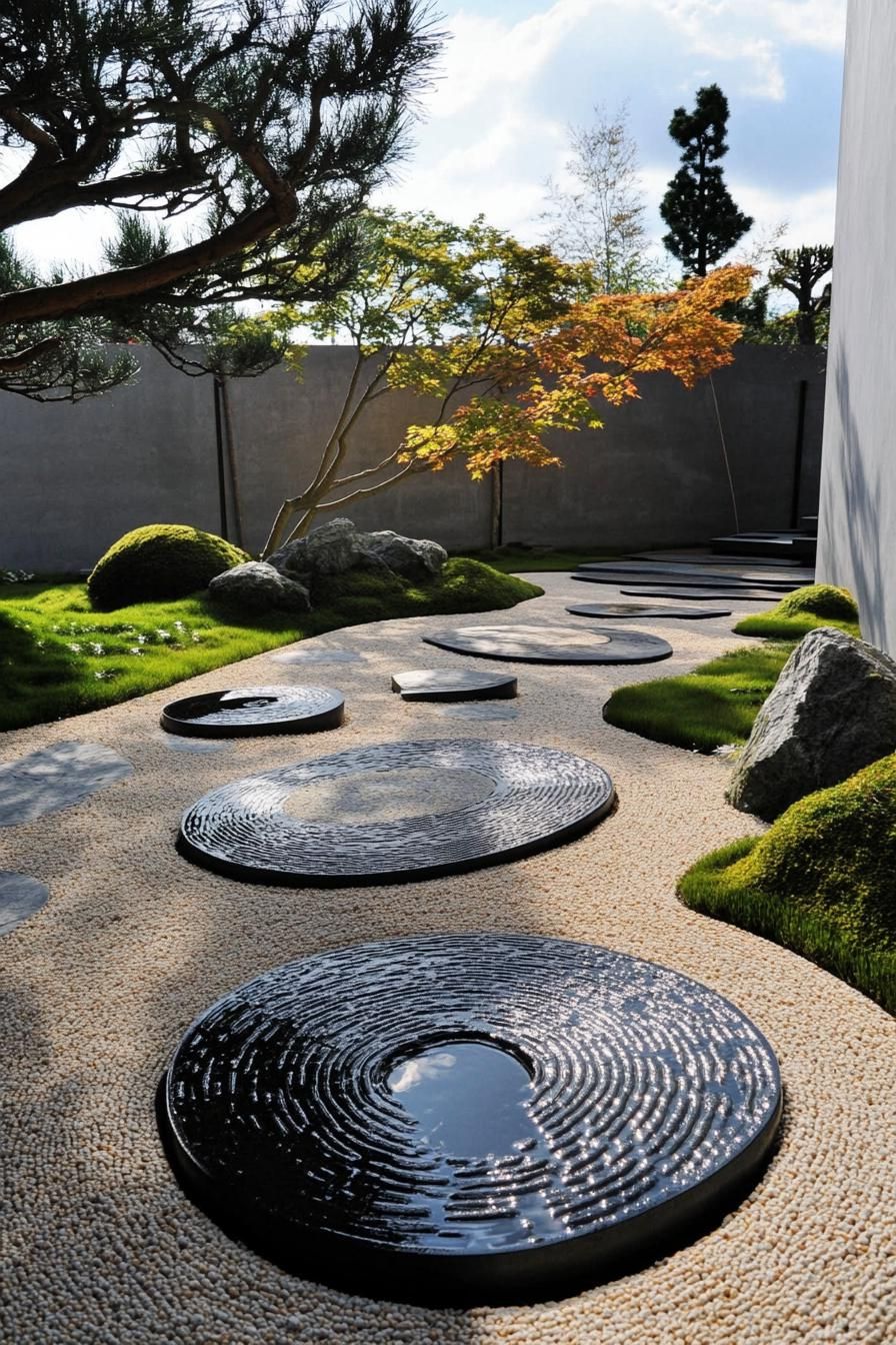 modern rooftop terrace with zen garden 3