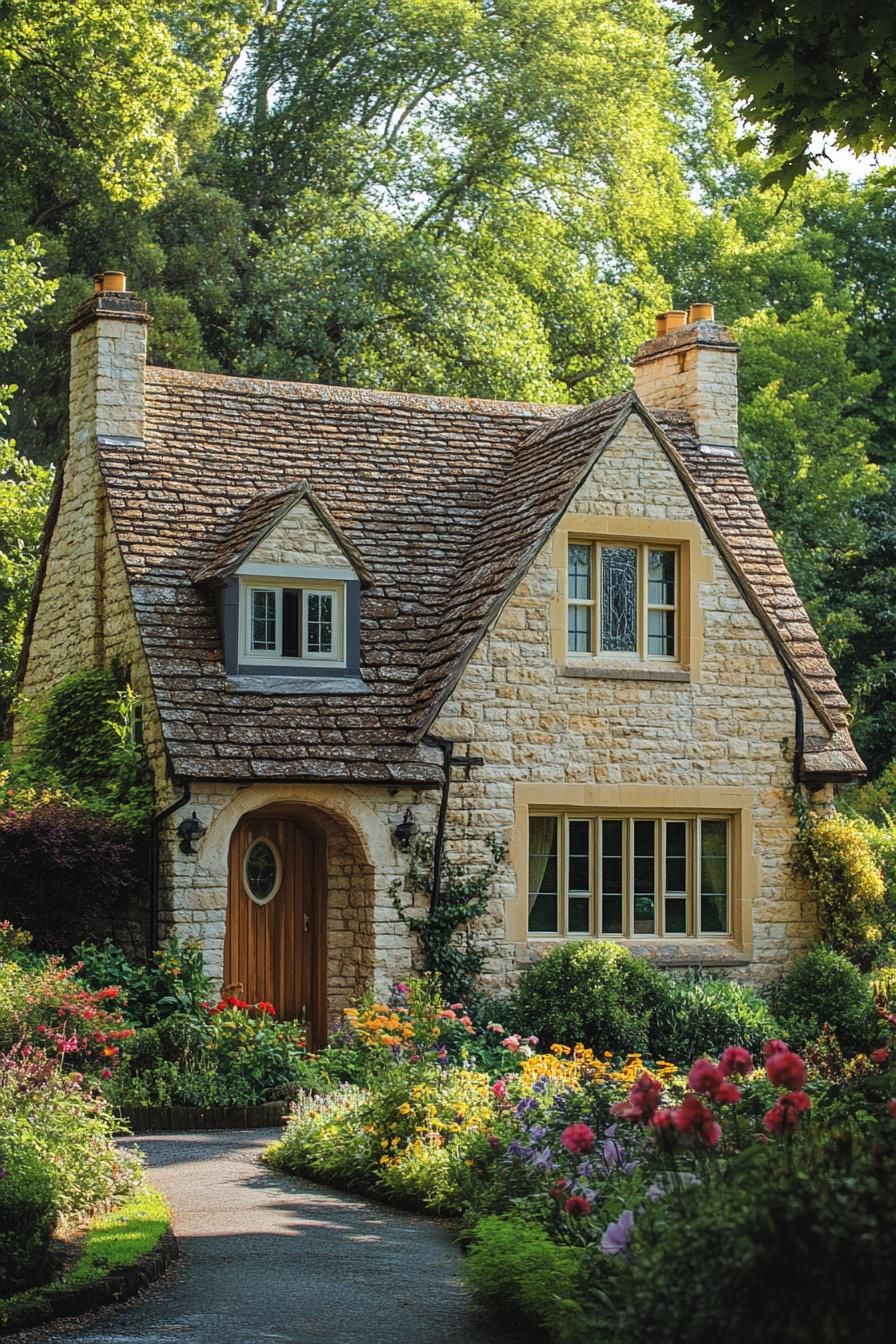 Stone Cottage with Floral Fanaticism