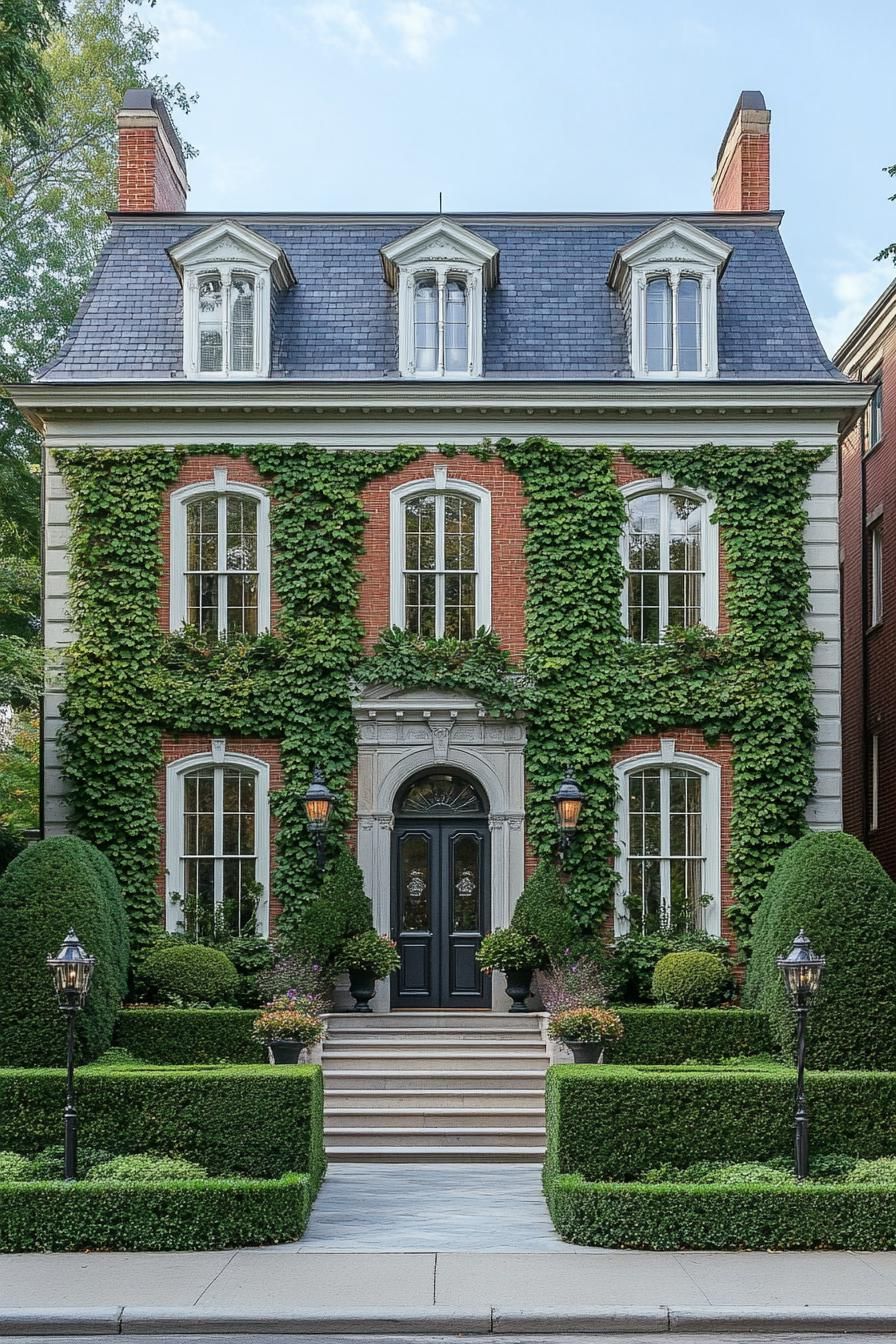 Charming Georgian house with climbing ivy