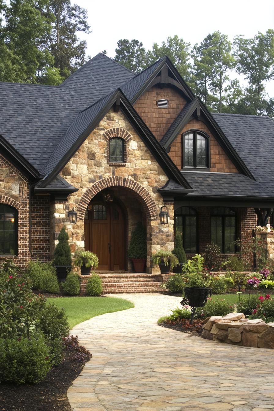 Rustic Stone Retreat With Warm Eaves