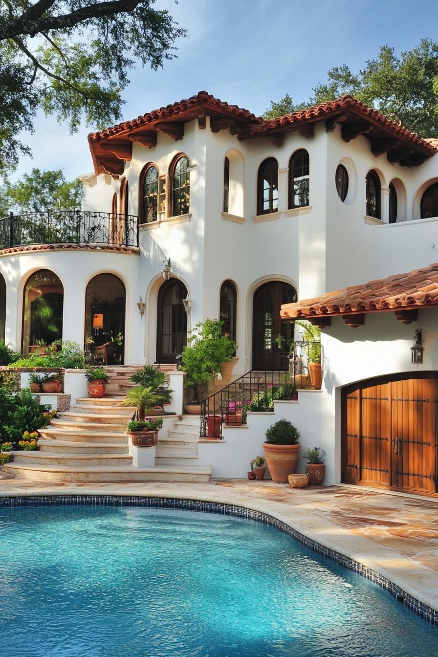 Elegant Spanish villa with terracotta roof and pool