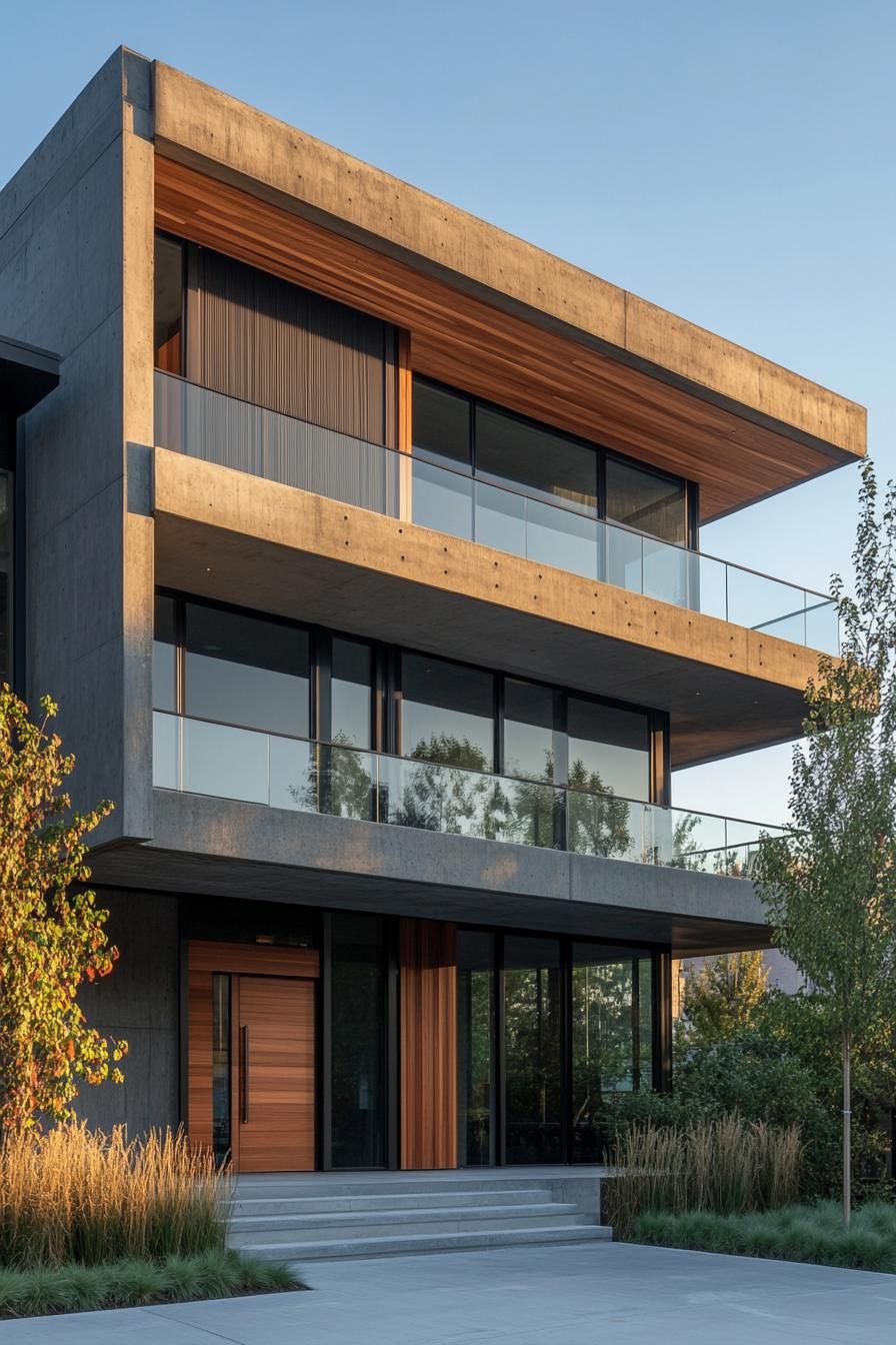 Concrete Expanses and Wooden Warmth