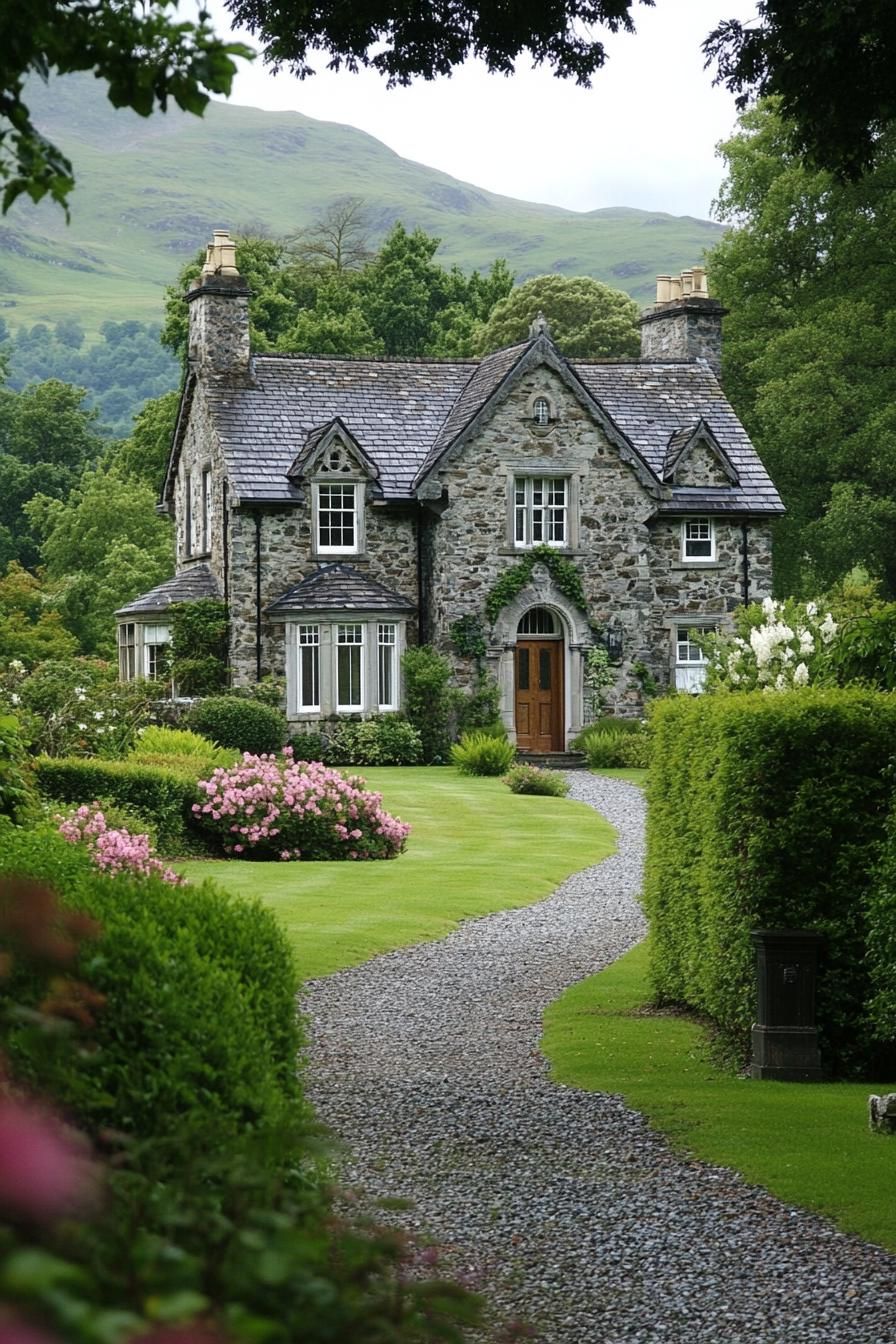 Stone Manor Amidst Greenery