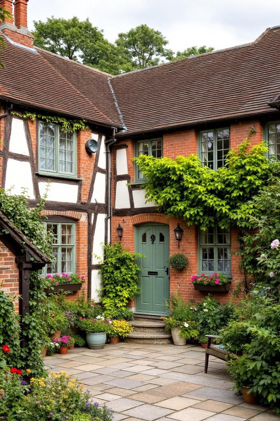Charming Brick Nook with Ivy Embrace