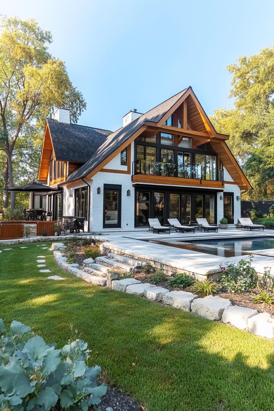 Cozy cabin meets contemporary in leafy elegance