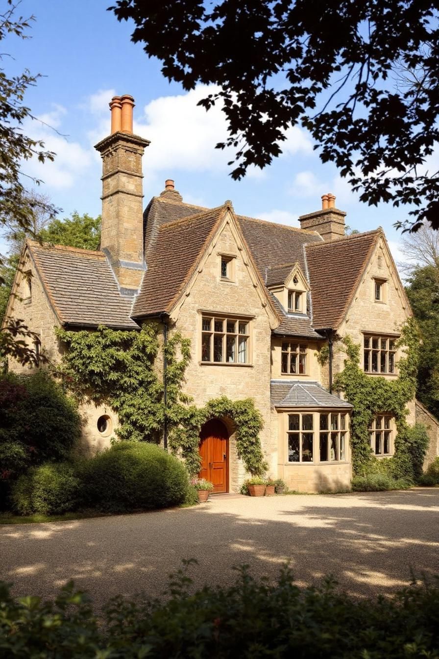 Majestic Ivy-Wrapped Stone Sanctuary