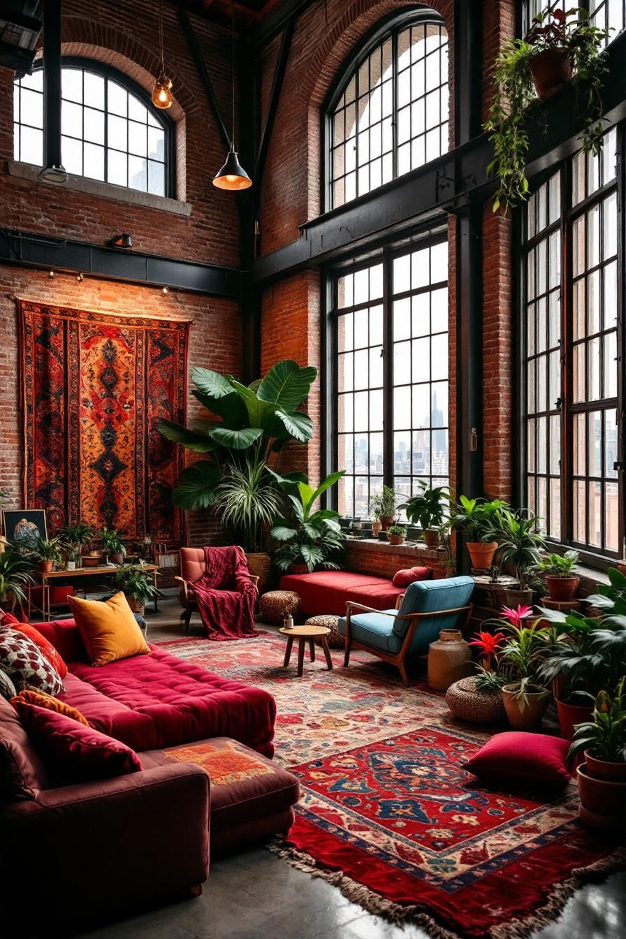 Red Brick Retreat: A Colorful Creative Den
