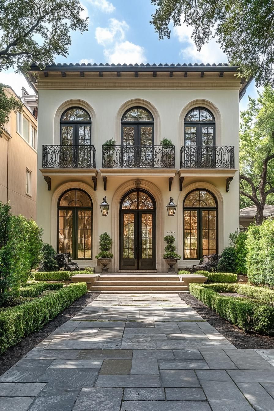 Contemporary Elegance: A French Façade Fantasy