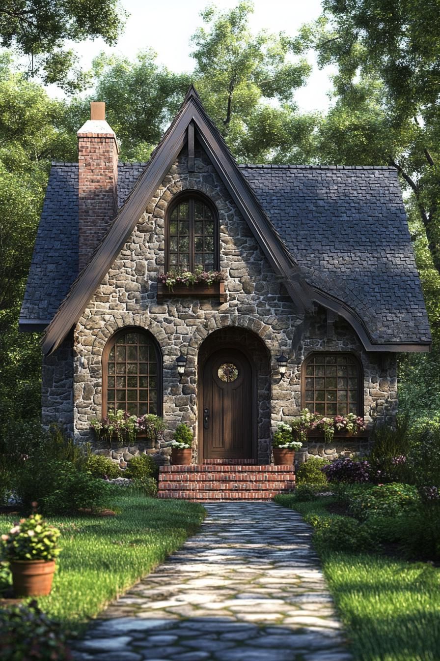 Stony Storybook Sanctuary With Floral Flair