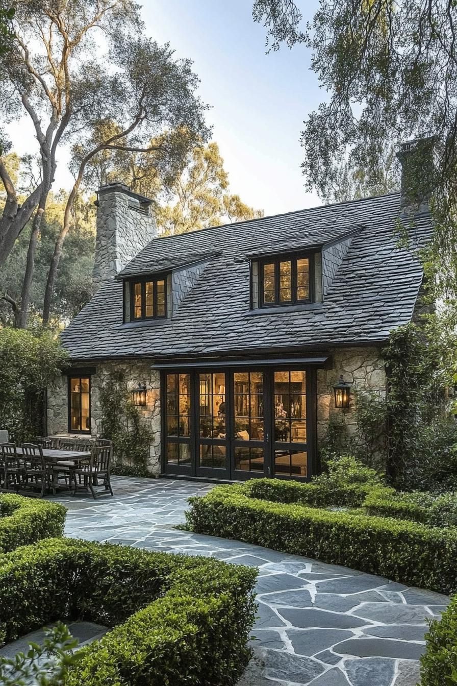 Cottage with lush garden and patio