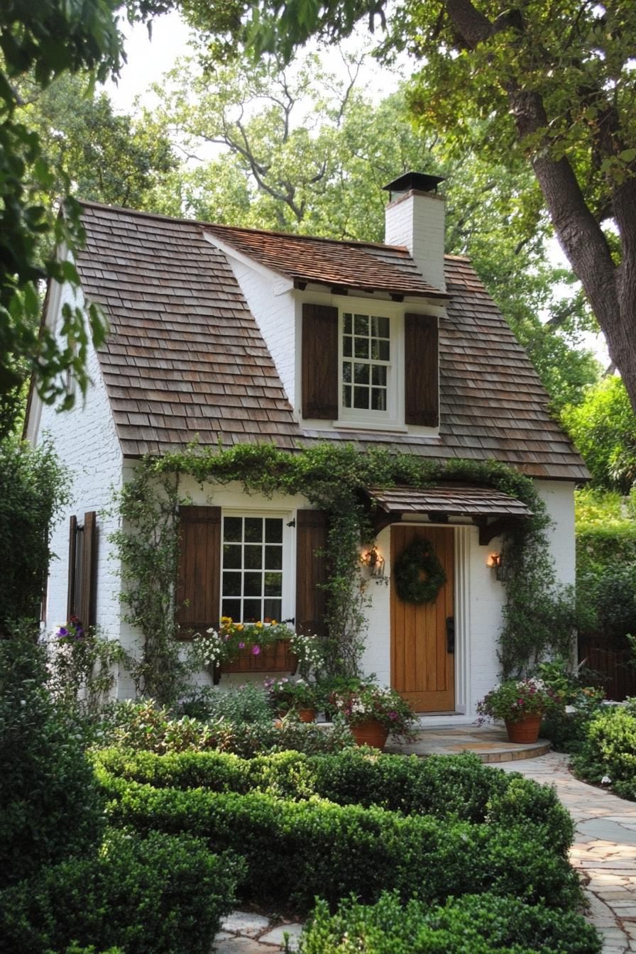 Charming Brick Cottage with Lush Greenery